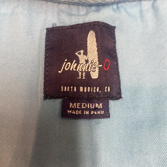 JOHNNIE-O Lightweight Quarter 1/4 Zip Long Sleeve Pullover EUC Blue - Picture 3 of 8